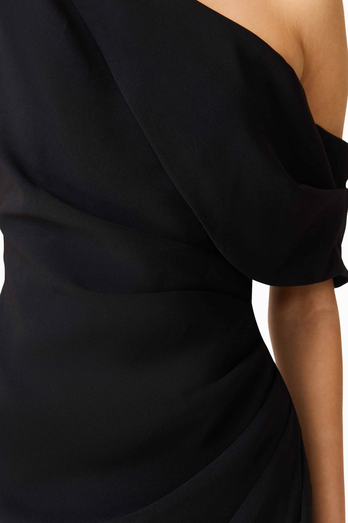 Isadora Off The Shoulder Maxi Gown in Black