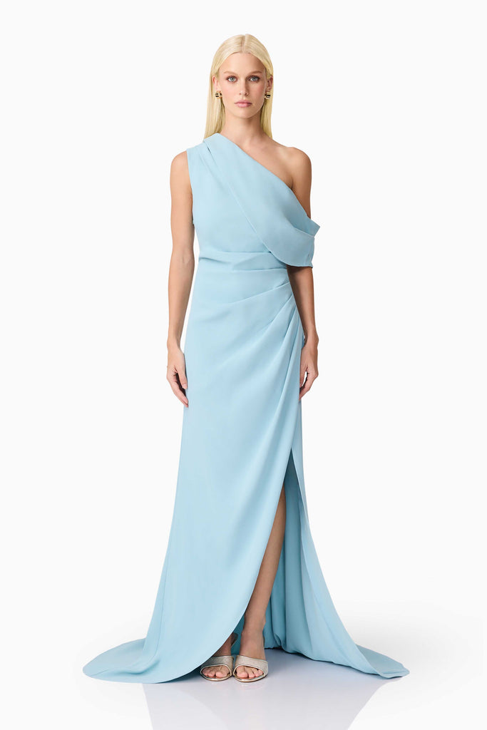 Isadora Off The Shoulder Gown in Blue