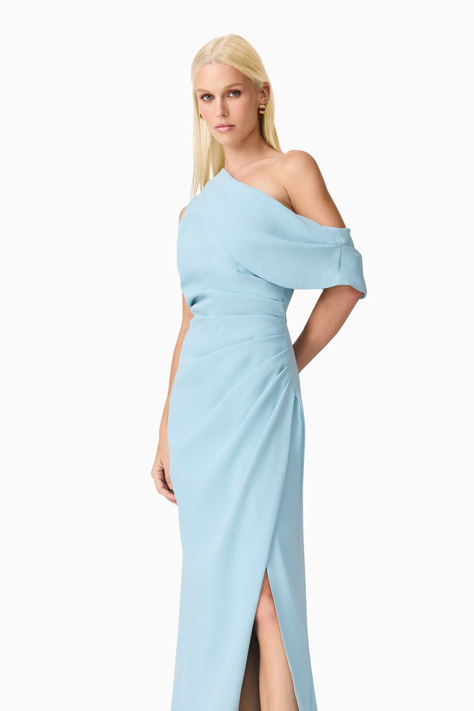 Isadora Off The Shoulder Gown in Blue