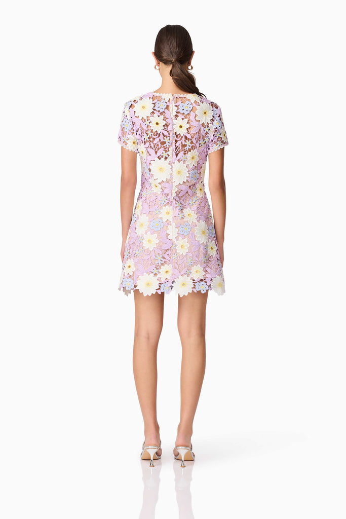 Sigrid Mini Shift Dress in Purple