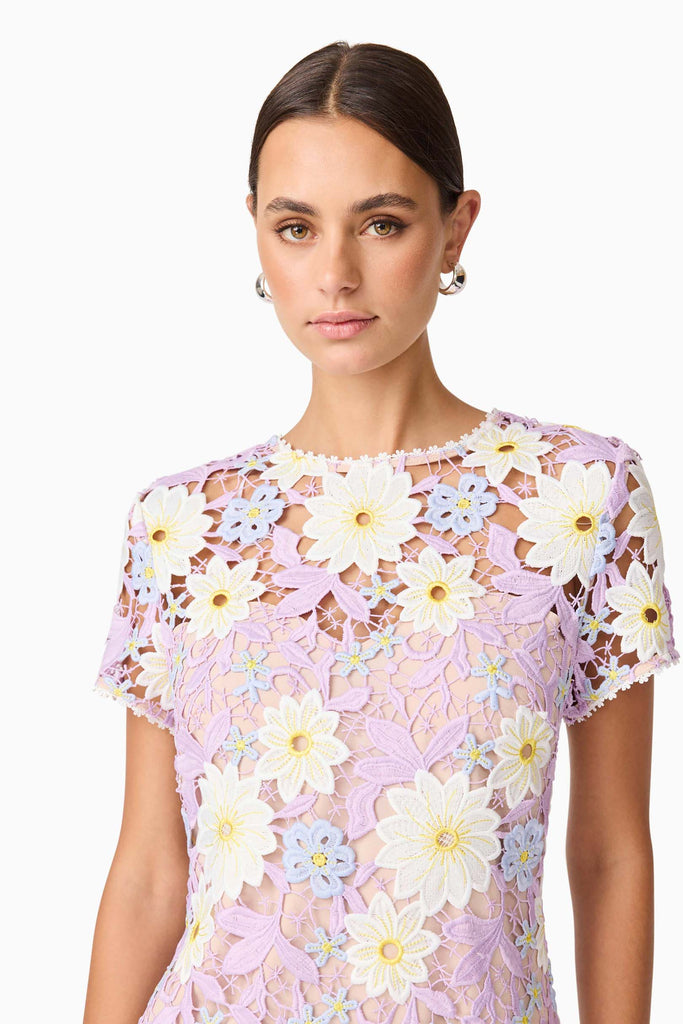 Sigrid Mini Shift Dress in Purple