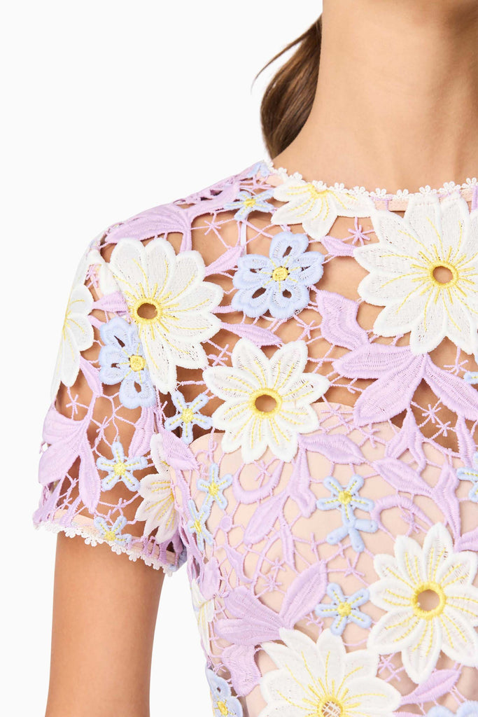 Sigrid Mini Shift Dress in Purple