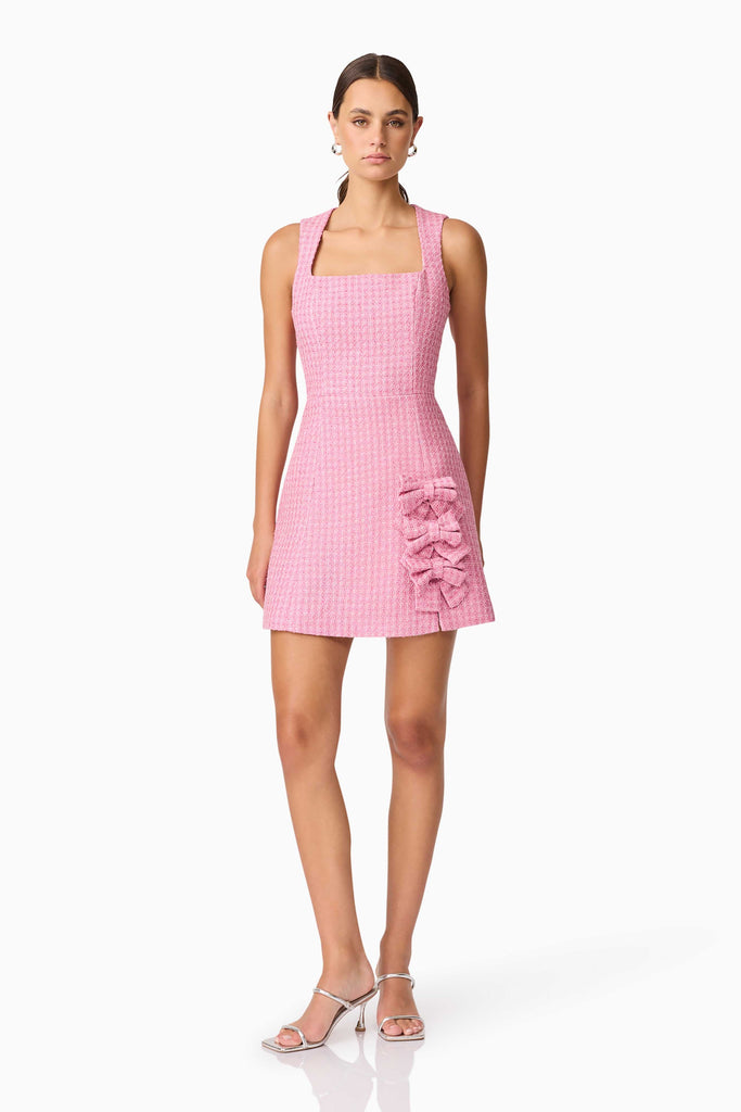 Alia A Line Mini Dress in Pink