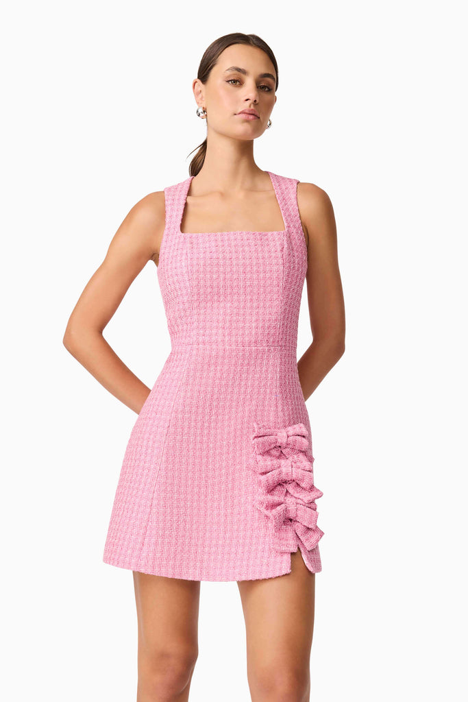 Alia A Line Mini Dress in Pink