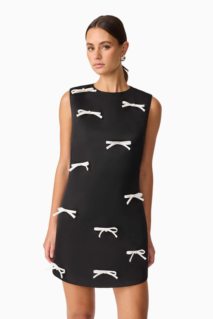 Ursula Mini Shift Dress in Black
