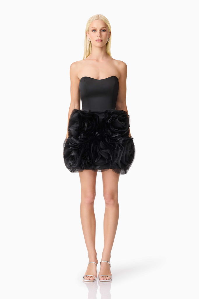 Asher Strapless Mini Dress in Black