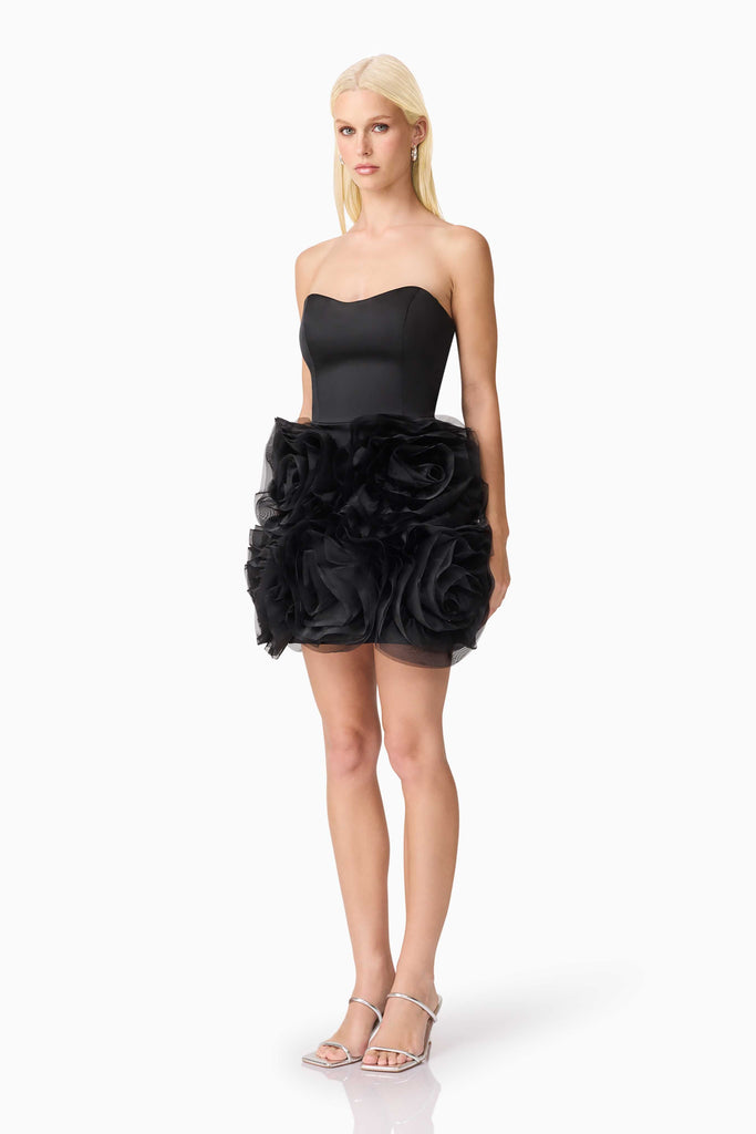 Asher Strapless Mini Dress in Black
