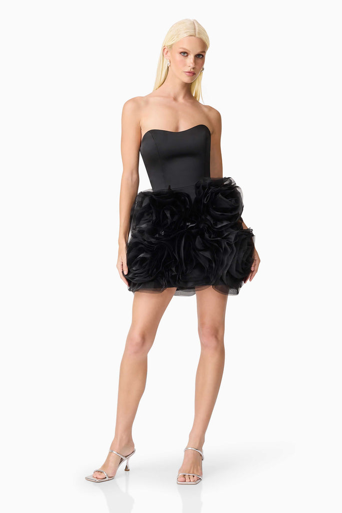 Asher Strapless Mini Dress in Black