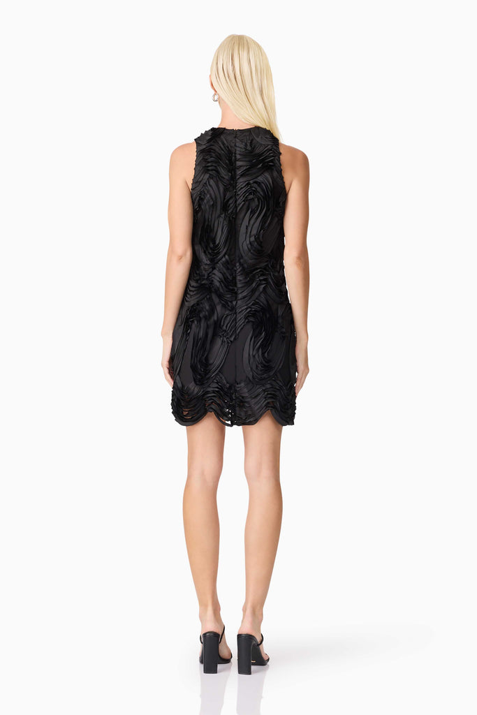 Asher Mini Shift Dress in Black
