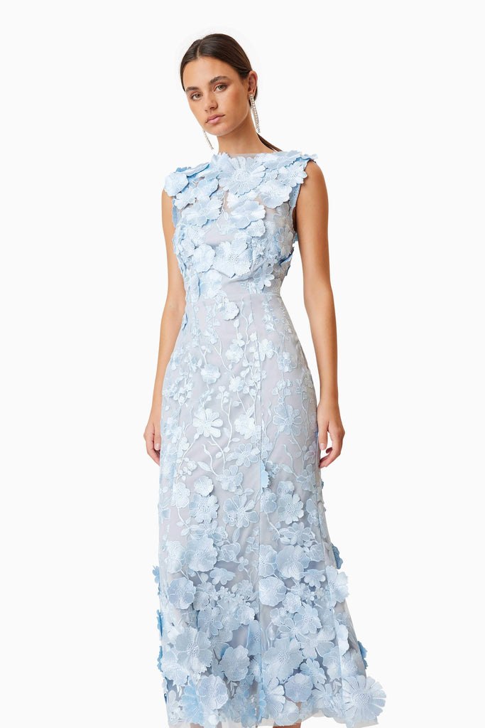 Selene Cocktail Midi Dress Blue