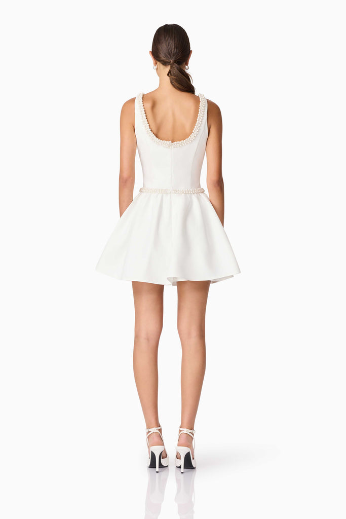 Rafaela A-Line Mini Dress in White
