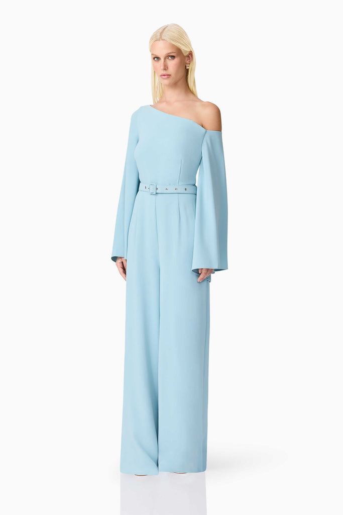 Elinor Asymmetrical Jumpsuit in Blue