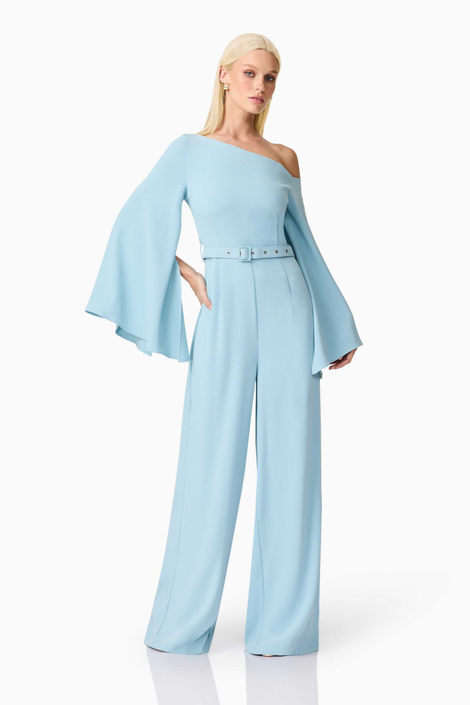 Elinor Asymmetrical Jumpsuit in Blue
