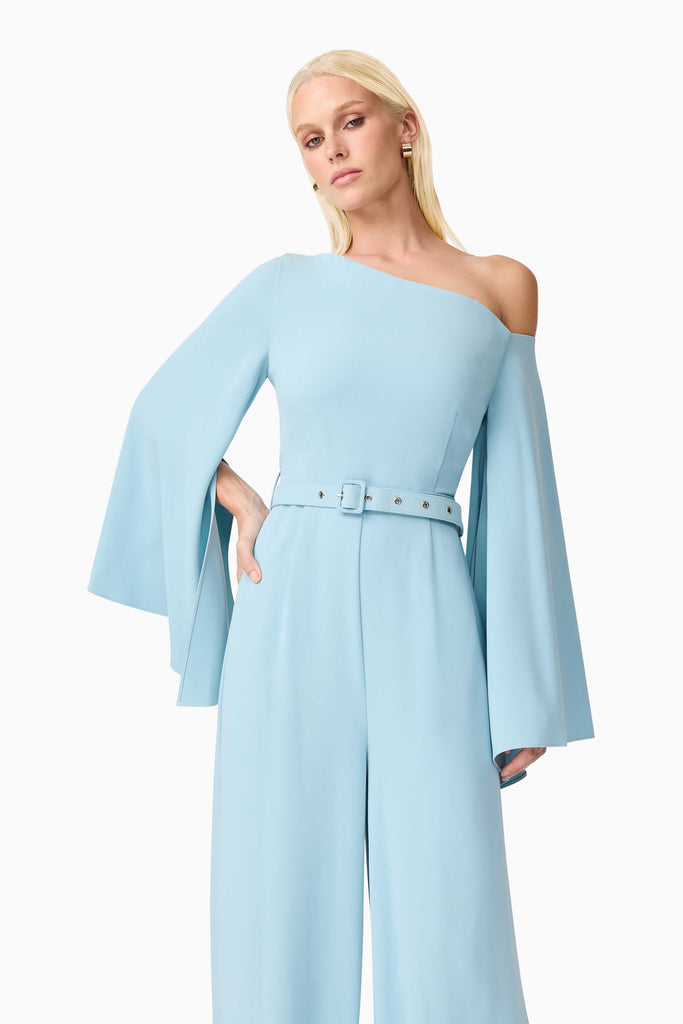 Elinor Asymmetrical Jumpsuit in Blue