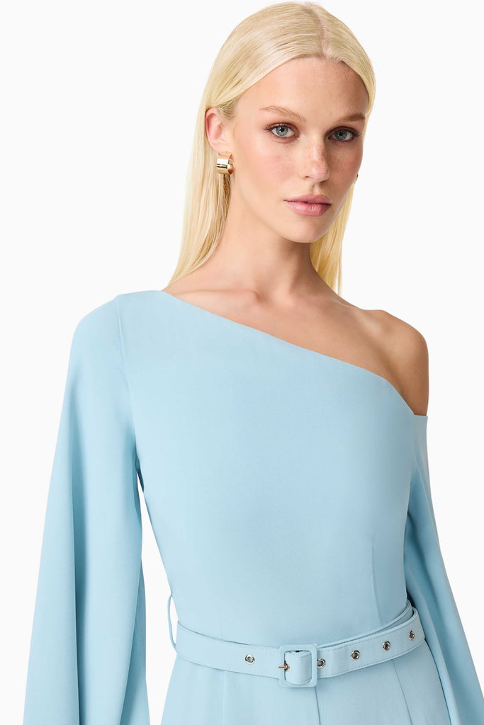 Elinor Asymmetrical Jumpsuit in Blue