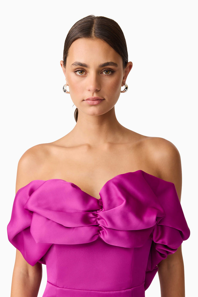 Sharon Strapless Mini Dress in Purple