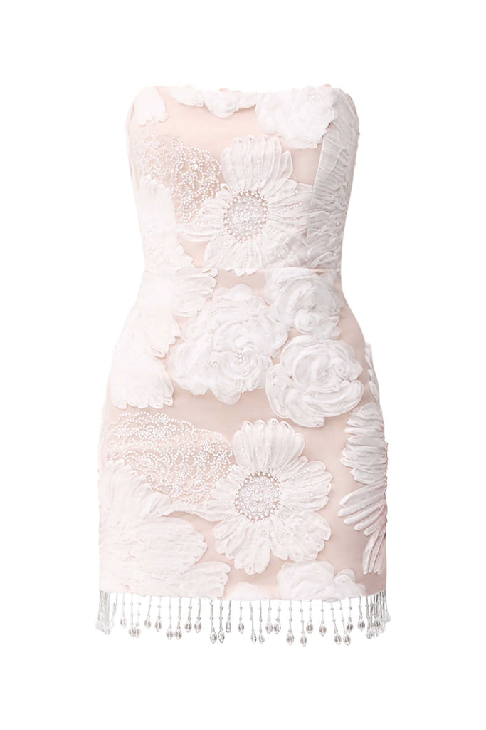 Roxana Strapless Mini Dress in White