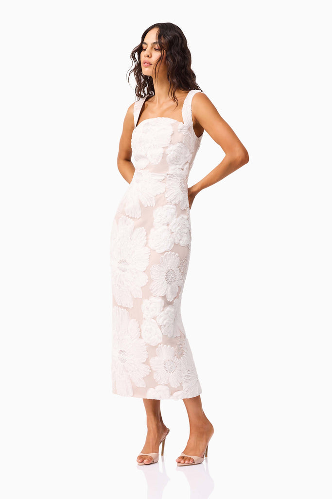 Roxana Midi Dress in White