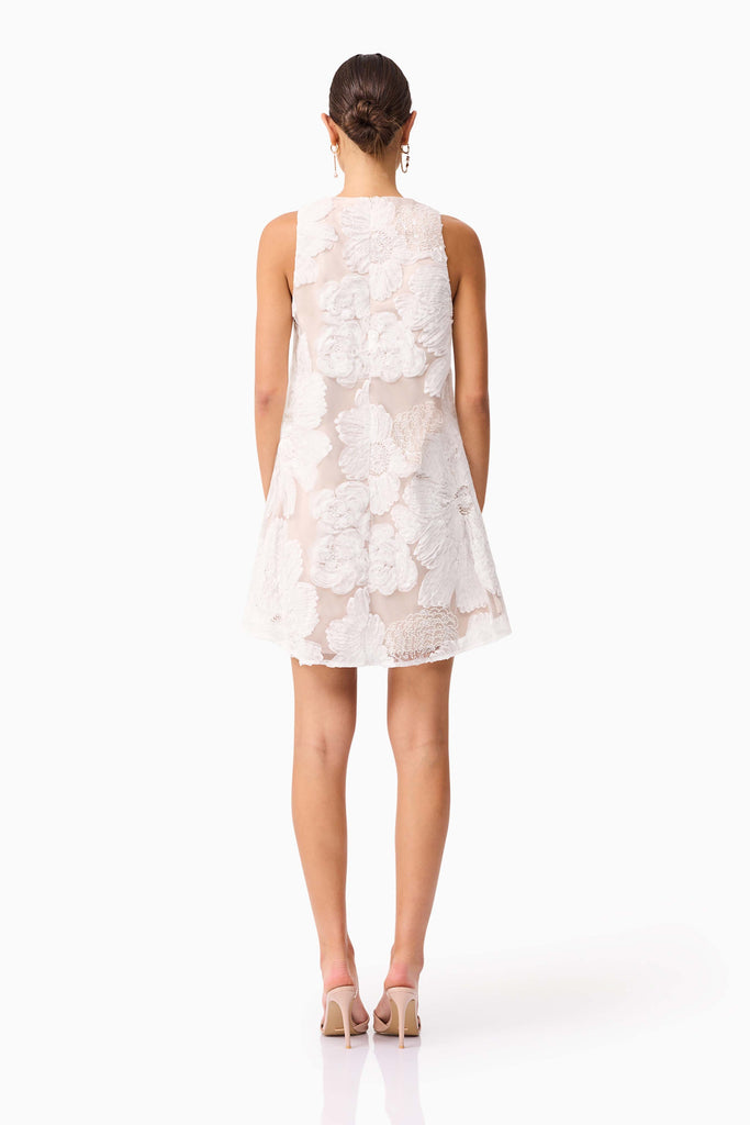 Roxana Shift Mini Dress in White