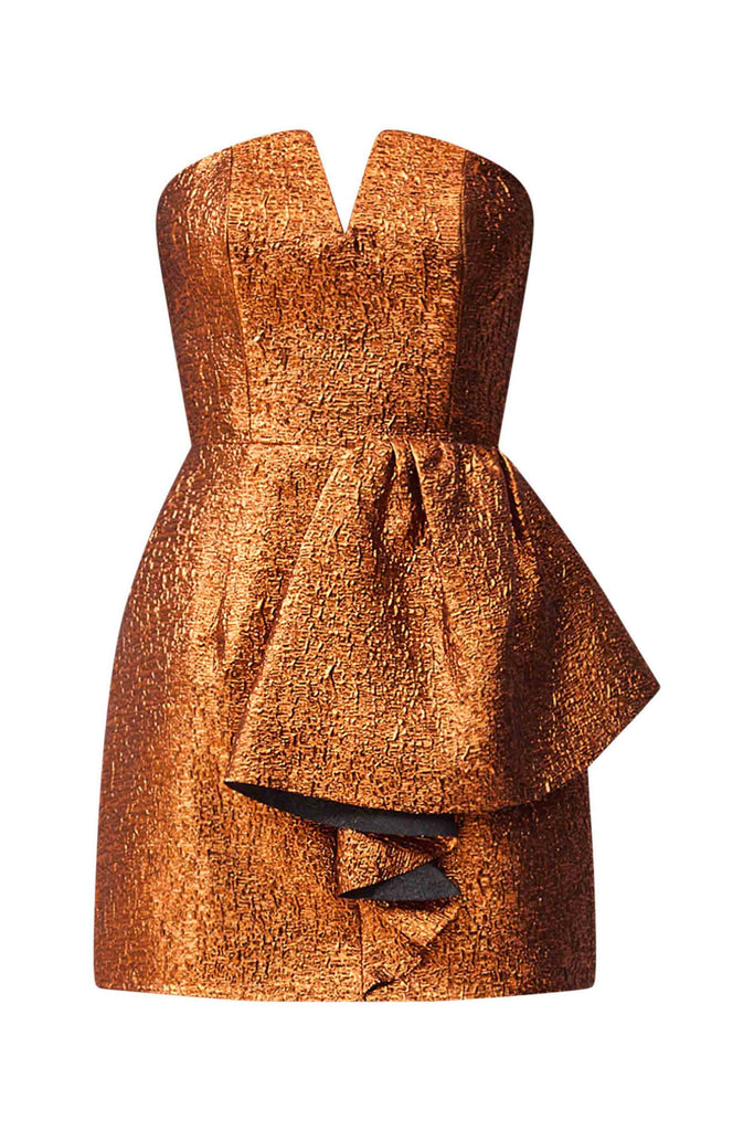 Sapphira Strapless Mini Dress in Orange