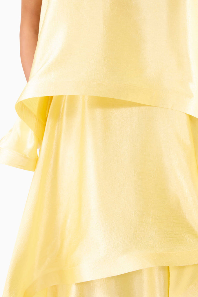 Tilly Tiered Maxi Dress in Butter Yellow