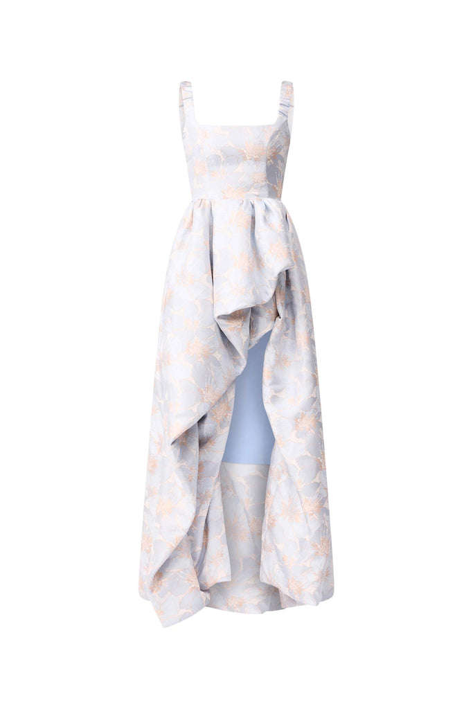 Fiorella Jacquard Gown in Blue