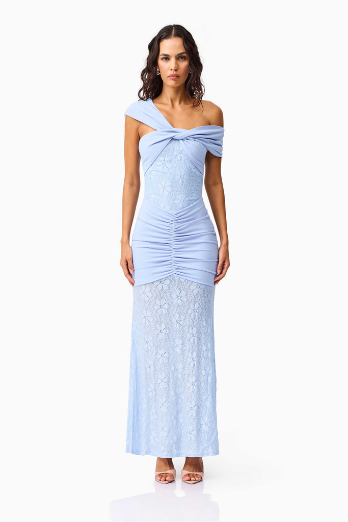 Valencia Lace Gown in Blue