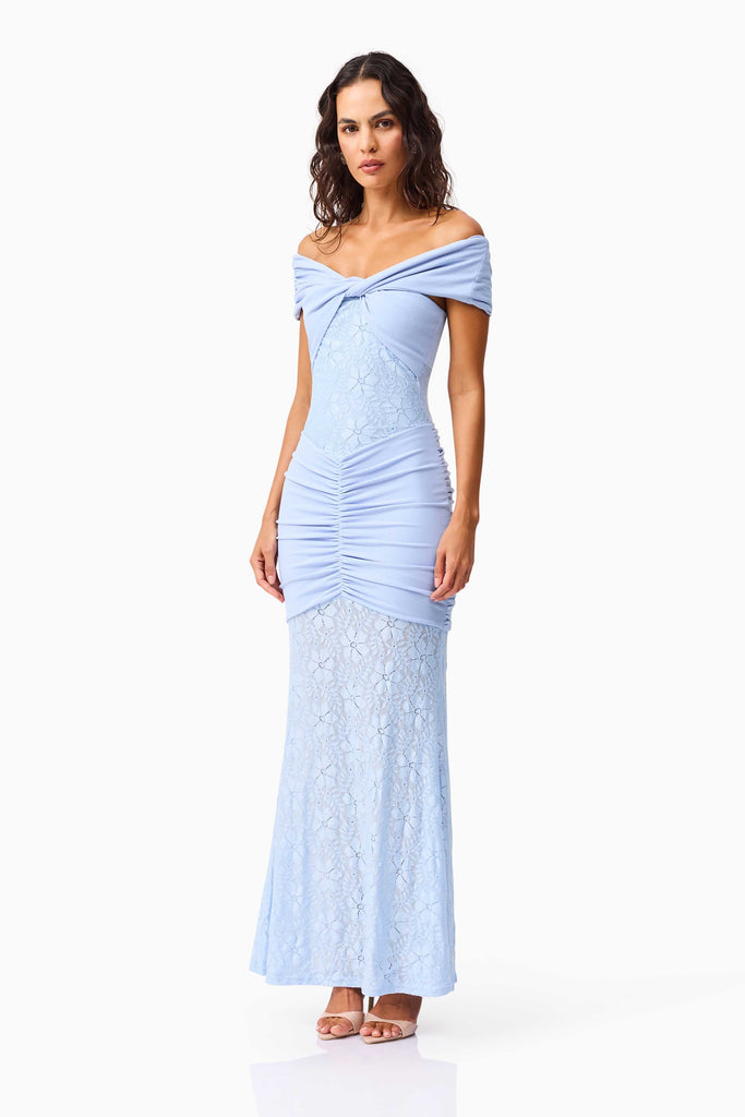Valencia Lace Gown in Blue