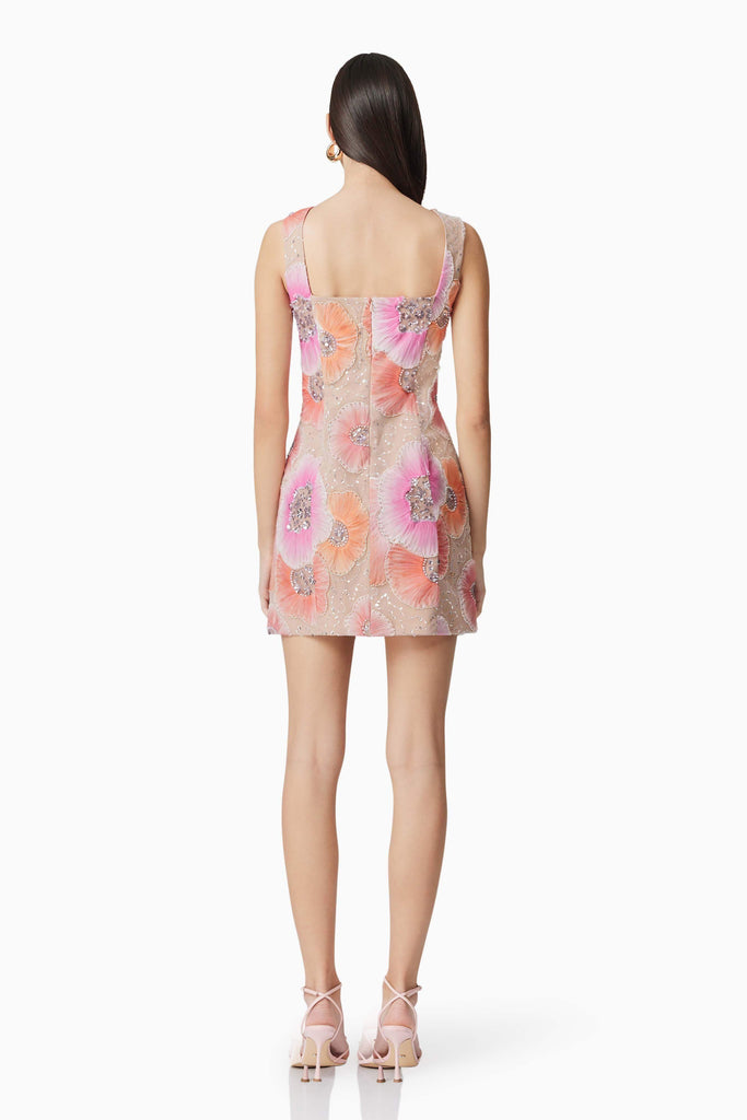 Brittany Floral Mini Dress in Pink