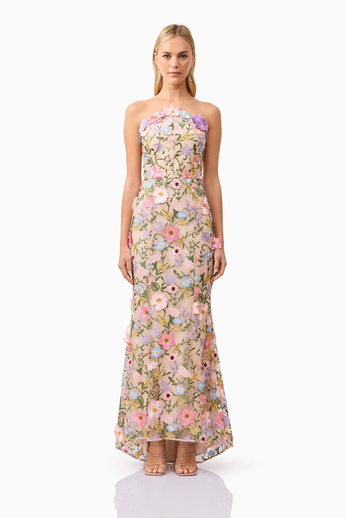 Nydia 3D Floral Gown