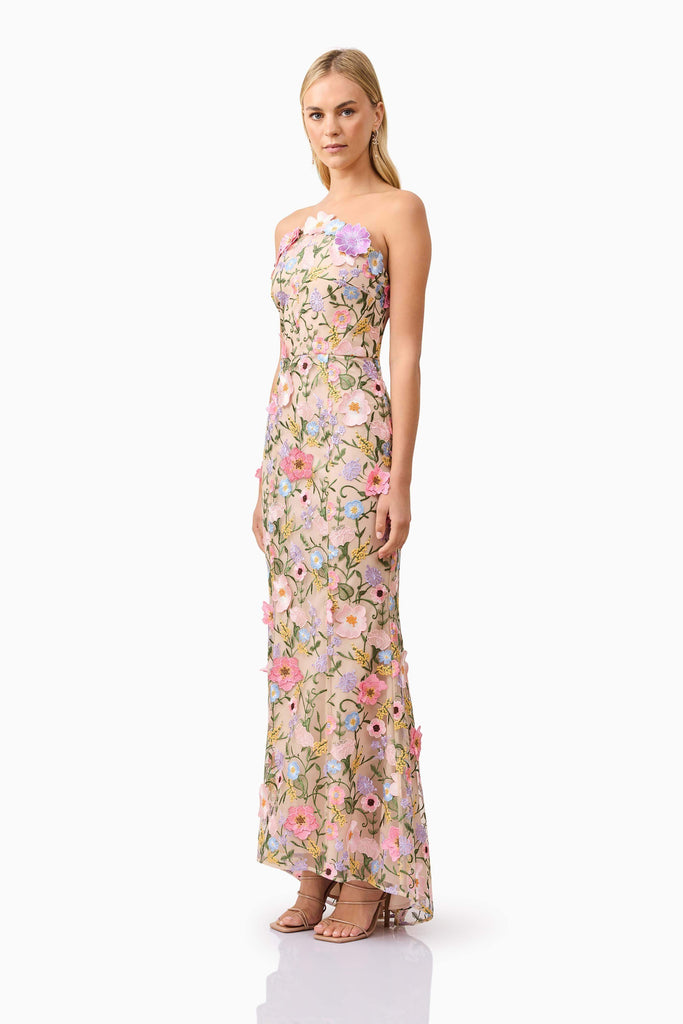 Nydia 3D Floral Gown