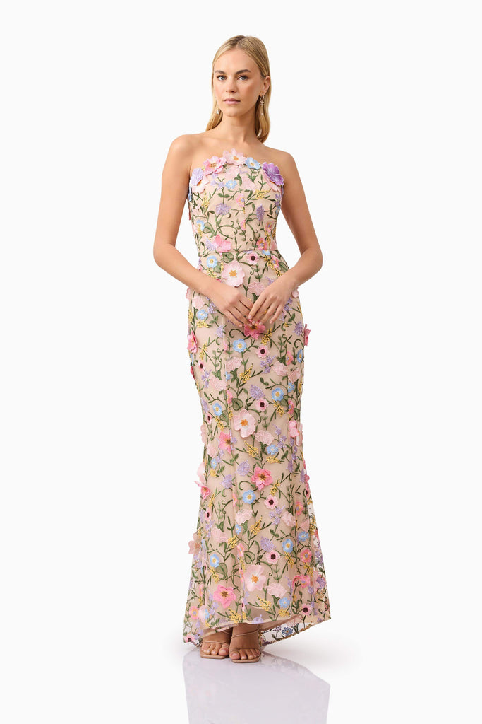 Nydia 3D Floral Gown