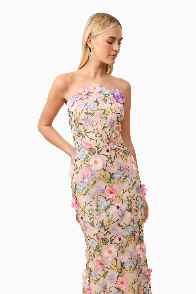 Nydia 3D Floral Gown