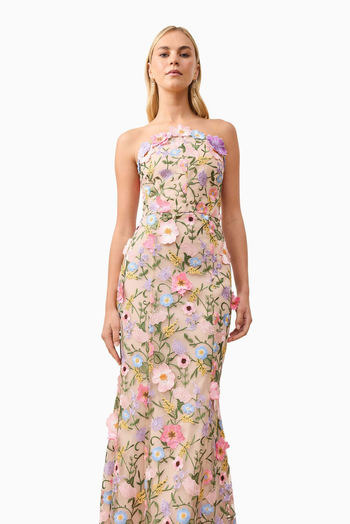 Nydia 3D Floral Gown