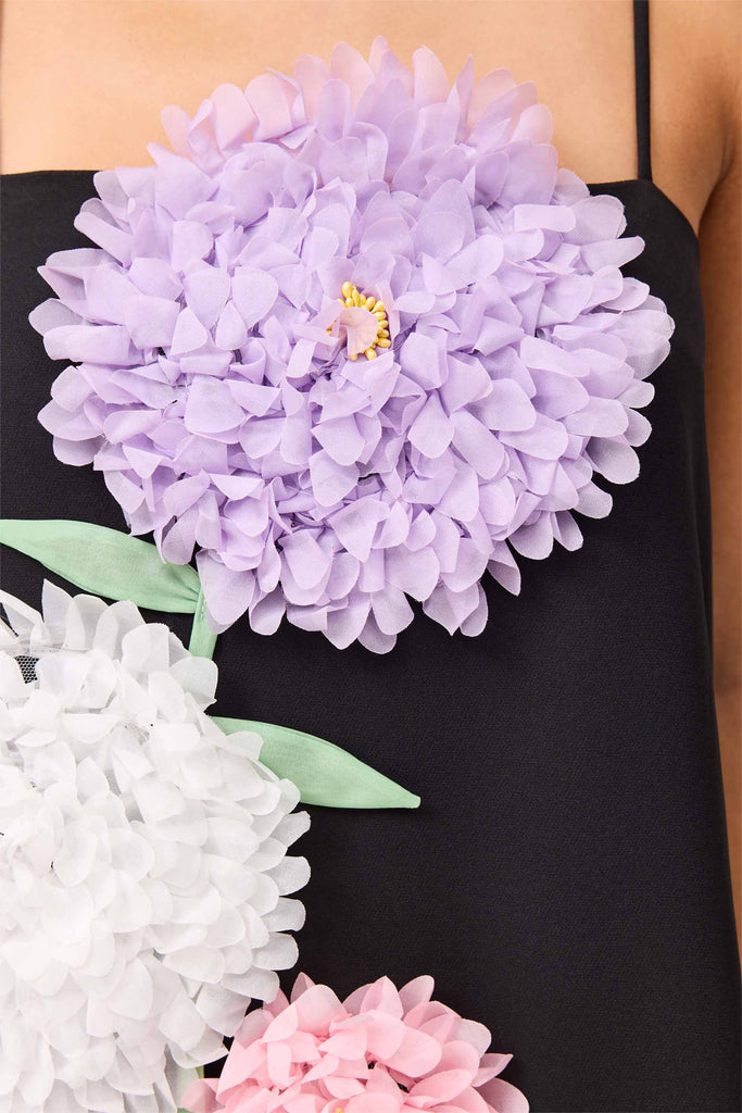 Buttercup Embroidered Maxi Dress in Black