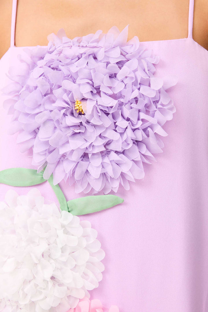 Buttercup Embroidered Maxi Dress in Purple