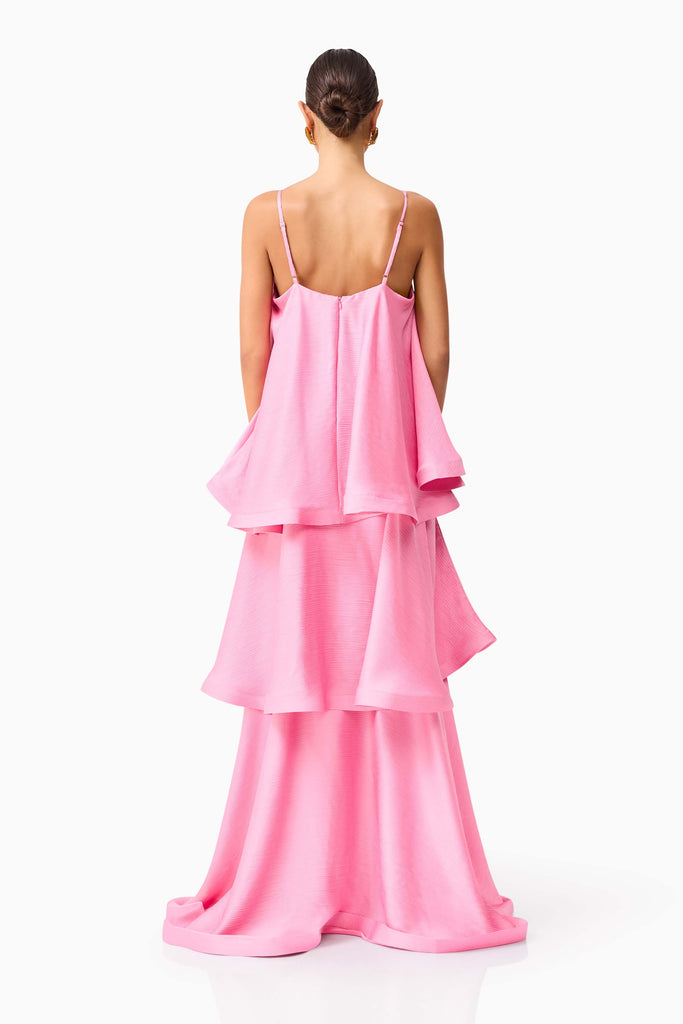 Tilly Tiered Maxi Dress in Pink