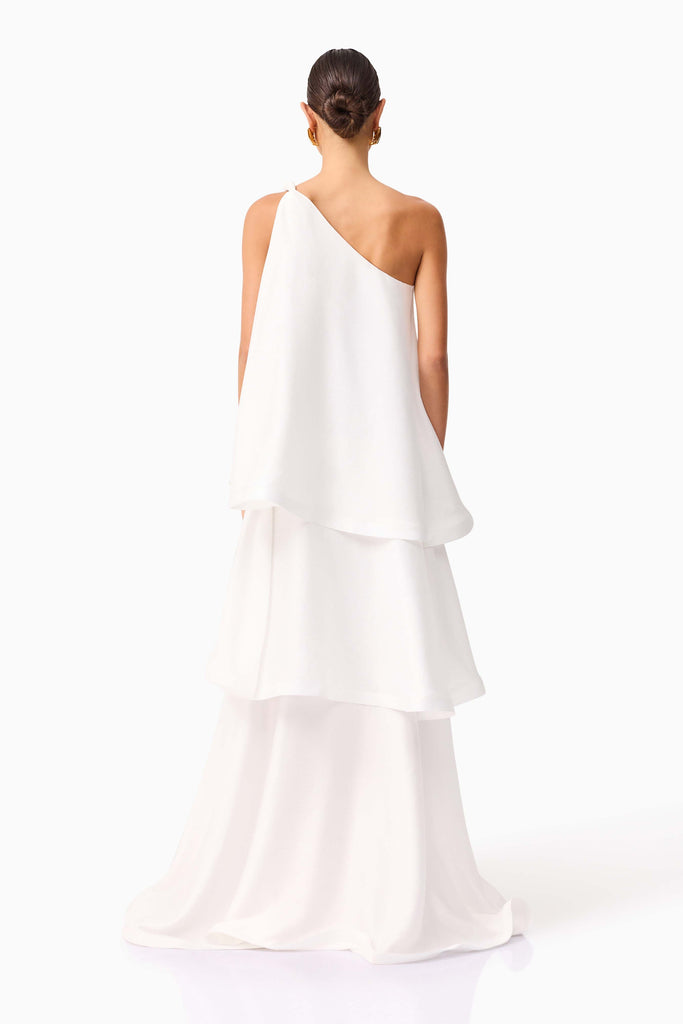 Tilly One Shoulder Maxi Dress in White