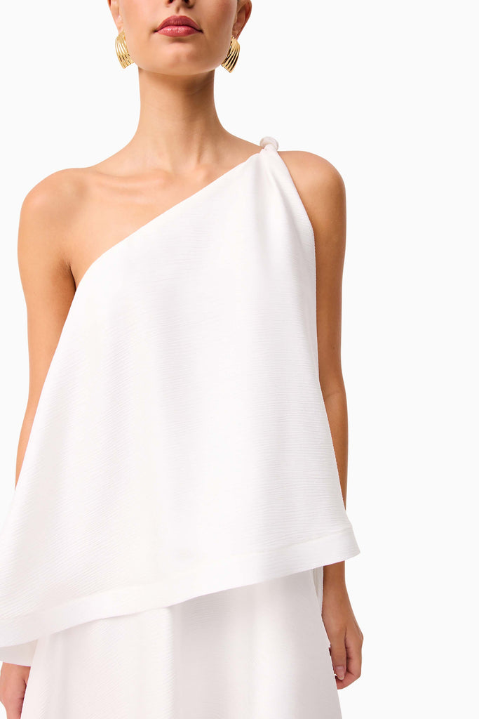 Tilly One Shoulder Maxi Dress in White