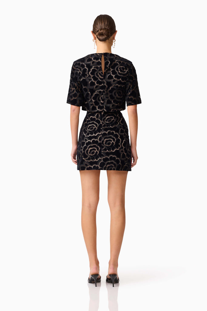 Eris Short Sleeve Set in Black