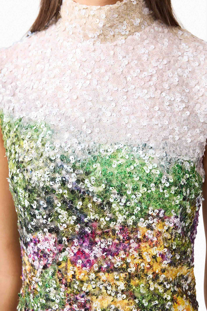 Arden Shift Mini Dress in Multi Ombre