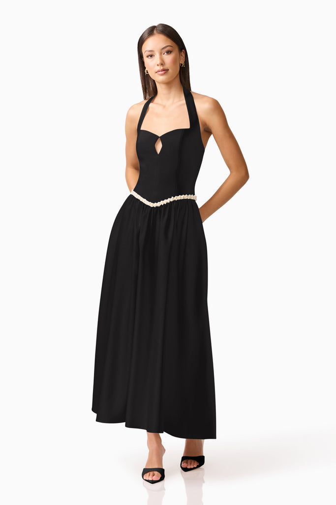 Hester Halter Gown in Black