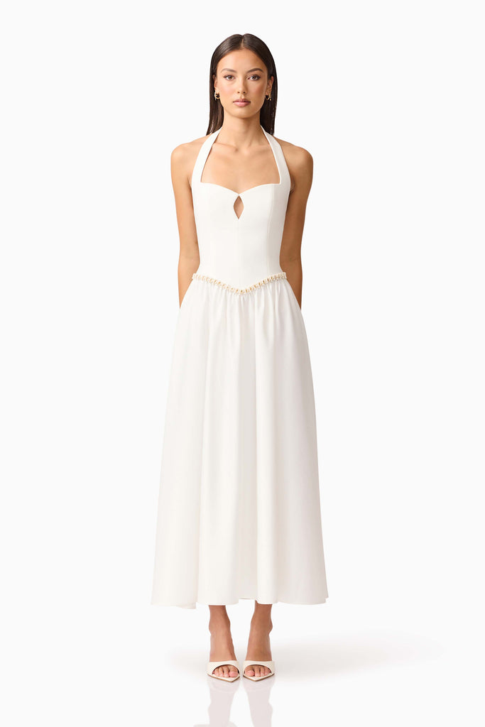 Hester Halter Gown in White