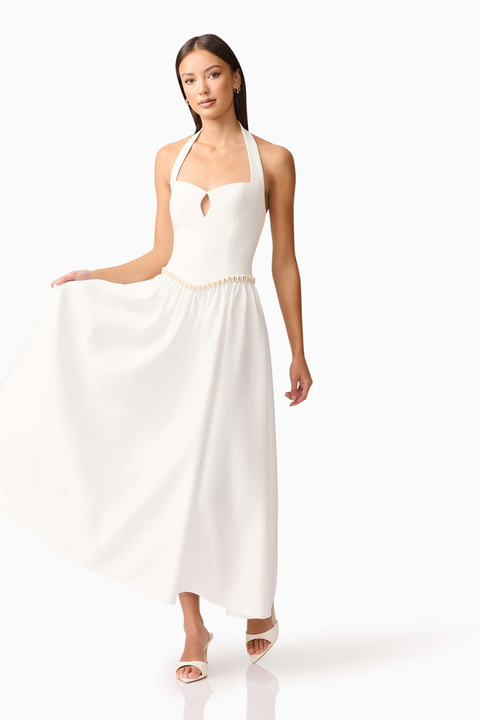 Hester Halter Gown in White
