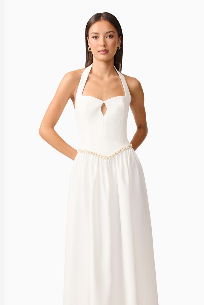 Hester Halter Gown in White