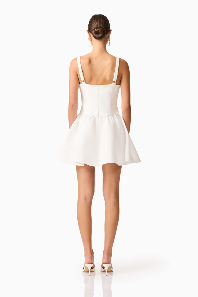 Hester A-Line Mini Dress in White