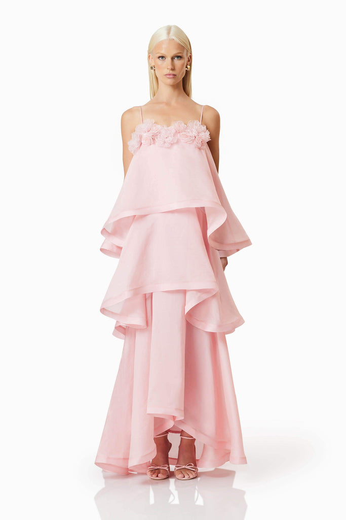 Swallowtail Day To Night Maxi Dress In Pink