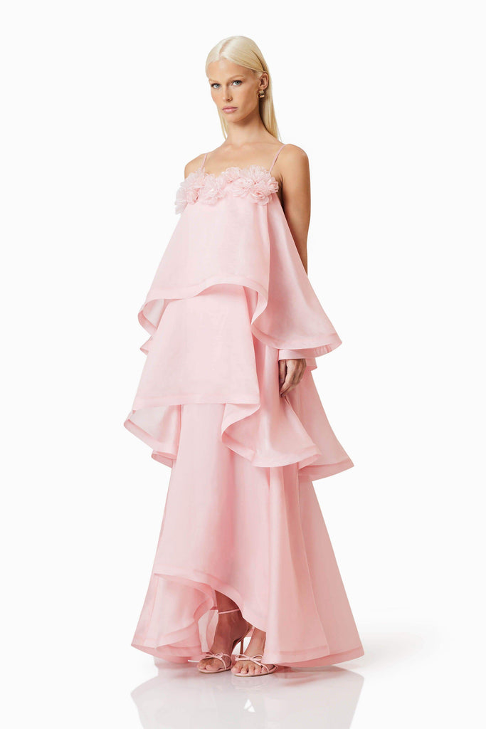 Swallowtail Day To Night Maxi Dress In Pink