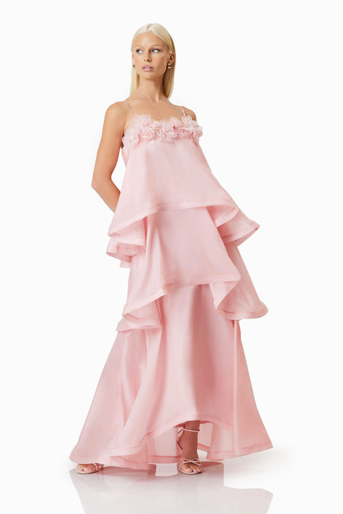 Swallowtail Day To Night Maxi Dress In Pink