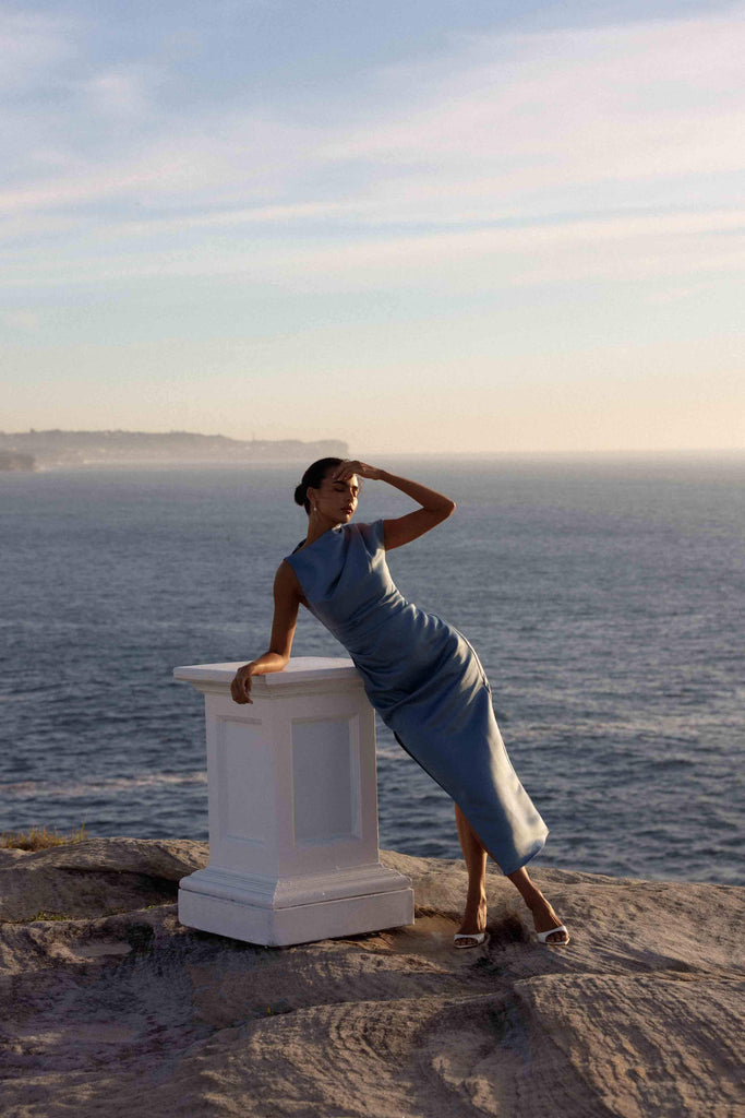 Coralie Maxi Gown in Blue